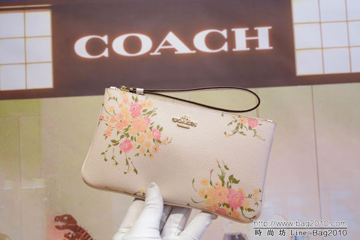 COACH蔻馳 原單 專櫃新款 28384 手挽包 頭層牛皮零錢包  Chz1233